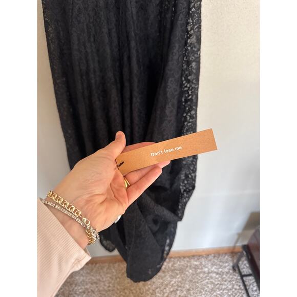 REFORMATION Waller Lace Black Knit Maxi Dress Size Small NWT - Picture 5 of 9